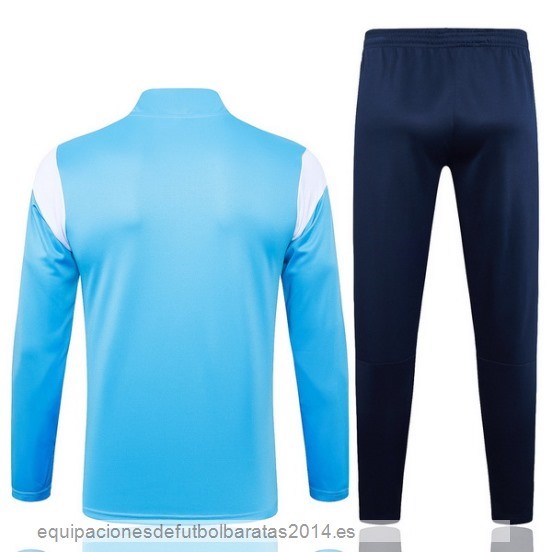 Nuevo Conjunto Completo Sudadera Entrenamiento Marsella 23/24 Azul Claro Blanco Baratas
